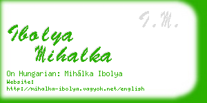 ibolya mihalka business card